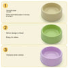 Nordic Style Pet Plastic Bowl Solid Color Simple Round Mouth Dog Bowl Small Fresh Dog Food Set Cat Pet Bowl Dog Accessories