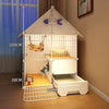 Cat Cage Anti-jailbreak Home Indoor Cat House with Cat Litter Basin Toilet Super Large Space Multi-storey Cat Villa Pet Supplies