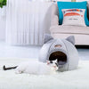 Winter Warm And Cold Proof Cat Bed Cozy Cat Cave Bed Cat Tent With Removable Cushion Pillow Cat Head Shape Cute Pet Supplies