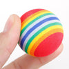 Rainbow EVA Cat Toys Ball Interactive Cat Dog Play Chewing Rattle Scratch EVA Ball Training Balls Pet Toys Supplies