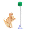 Random Color Cat Feather Spring Ball Toy with Suction Cup Interactive Cat Teaser Wand Cat Toy Cat Scratcher Toy Cat Supplies