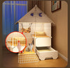 Cat Cage Anti-jailbreak Home Indoor Cat House with Cat Litter Basin Toilet Super Large Space Multi-storey Cat Villa Pet Supplies