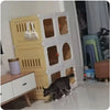 Nordic Simple Cat Cages Home Cat House Light Luxury Indoor Super Large Free Space Cat Cage Cat Litter Box Integrated Cat Villa