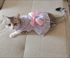 Cat Puppy Princess Dress Summer Pet Clothes Striped Plaid Dresses with Bow for Cats Kitten Rabbit Sphynx Clothing ropa para gato