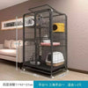 Cat Cage with Super Large Free Space Cat Cages Villa on The Third Floor with Separate Toilets Dog Cage Home Use Pet Nest House