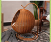 Rattan Cat Nest and Cat Cage Washable Cat Hanging Basket Universal Dog Sleeping Basket for All Seasons Breathable Pet Bed