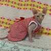 Cat Puppy Princess Dress Summer Pet Clothes Striped Plaid Dresses with Bow for Cats Kitten Rabbit Sphynx Clothing ropa para gato