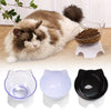 Plastic Tilted Elevated Cat Bowl Tilted Antichoking Pet Protector Feeder Bottom High Bowl Pet Neck Protection Feeding Bowl