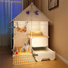 Cat Cage Anti-jailbreak Home Indoor Cat House with Cat Litter Basin Toilet Super Large Space Multi-storey Cat Villa Pet Supplies