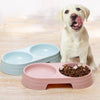 Pet Double Bowl Plastic Kitten Dog Food Drinking Tray Feeder Cat Feeding Pet Supplies Accessories Dog Accessories Pet Bowl