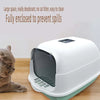 Closed Cat Litter Box Full Anti-sprinkle Deodorizing Cat Toilet Two-way Shovel Large Capacity Cat Litter Box Closed Sandbox