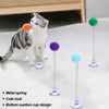 Random Color Cat Feather Spring Ball Toy with Suction Cup Interactive Cat Teaser Wand Cat Toy Cat Scratcher Toy Cat Supplies