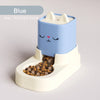 New Pet Cute Cartoon Sitting Type Automatic Feeding And Water Dispenser Large Capacity For Cats Dogs Drinking Bowl Pets Supplies