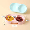 Pet Double Bowl Plastic Kitten Dog Food Drinking Tray Feeder Cat Feeding Pet Supplies Accessories Dog Accessories Pet Bowl