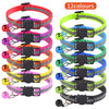 12 Colors Reflective Cats Bells Collars Adjustable Dog Leash Pet Collar for Cats and Small Dogs Pet Supplies