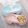 Pet Double Bowl Plastic Kitten Dog Food Drinking Tray Feeder Cat Feeding Pet Supplies Accessories Dog Accessories Pet Bowl