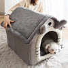 Foldable Sleeping Pet House Removable Washable Cat Cube Hide House Puppy Cave Sofa Pet Bed House for Small Dogs Medium Cats