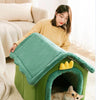 Foldable Dog House Kennel Bed Mat For Small Medium Dogs Cats Winter Warm Cat Bed Nest Pet Products Basket Pets Puppy Cave Sofa