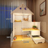 Cat Cage Anti-jailbreak Home Indoor Cat House with Cat Litter Basin Toilet Super Large Space Multi-storey Cat Villa Pet Supplies