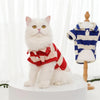 Cat Summer Fashion Polo Shirt Striped Two-legged Clothes Puppy Shirt Pet Thin Clothing