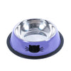 Cat Food Bowl Stainless Steel Kitten Cat Feeder Water Bowl With Non-Slip Rubber Base Small Pet Bowl Cat Accessories Pet Supplies