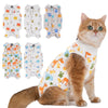 Animal Print Cat Anti-lick Sterilization Suit Pure Cotton Pet Vest Clothes for Puppy Cat Weaning Suit Surgery Recovery Clothing