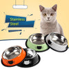 Cat Food Bowl Stainless Steel Kitten Cat Feeder Water Bowl With Non-Slip Rubber Base Small Pet Bowl Cat Accessories Pet Supplies