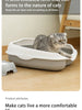 Semi-enclosed Litter Box Spatter-proof Cat Toilet Large Kitten Cleaning Supplies Large Cat Poop Bowl Pet Bupplies