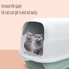 Closed Cat Litter Box Full Anti-sprinkle Deodorizing Cat Toilet Two-way Shovel Large Capacity Cat Litter Box Closed Sandbox