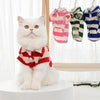 Cat Summer Fashion Polo Shirt Striped Two-legged Clothes Puppy Shirt Pet Thin Clothing