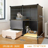 modern Iron mesh Cat Cages multi-layer space Cat Villa with Litter box Toilet pet Cage for Cats Indoor Luxury Cat house Dog Cage