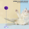 Random Color Cat Feather Spring Ball Toy with Suction Cup Interactive Cat Teaser Wand Cat Toy Cat Scratcher Toy Cat Supplies