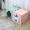 Plastic Feral Cat Shelter Waterproof Pet Shelter for Cats with Escape Door Indoor Cat House for Outdoor Indoor