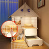 Cat Cage Anti-jailbreak Home Indoor Cat House with Cat Litter Basin Toilet Super Large Space Multi-storey Cat Villa Pet Supplies