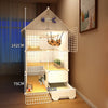 Cat Cage Anti-jailbreak Home Indoor Cat House with Cat Litter Basin Toilet Super Large Space Multi-storey Cat Villa Pet Supplies