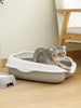 Semi-enclosed Litter Box Spatter-proof Cat Toilet Large Kitten Cleaning Supplies Large Cat Poop Bowl Pet Bupplies