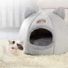 Winter Warm And Cold Proof Cat Bed Cozy Cat Cave Bed Cat Tent With Removable Cushion Pillow Cat Head Shape Cute Pet Supplies