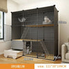 modern Iron mesh Cat Cages multi-layer space Cat Villa with Litter box Toilet pet Cage for Cats Indoor Luxury Cat house Dog Cage