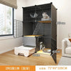 modern Iron mesh Cat Cages multi-layer space Cat Villa with Litter box Toilet pet Cage for Cats Indoor Luxury Cat house Dog Cage