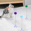 Random Color Cat Feather Spring Ball Toy with Suction Cup Interactive Cat Teaser Wand Cat Toy Cat Scratcher Toy Cat Supplies