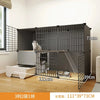 modern Iron mesh Cat Cages multi-layer space Cat Villa with Litter box Toilet pet Cage for Cats Indoor Luxury Cat house Dog Cage