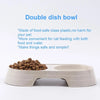 Pet Double Bowl Plastic Kitten Dog Food Drinking Tray Feeder Cat Feeding Pet Supplies Accessories Dog Accessories Pet Bowl