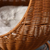 Rattan Cat Nest and Cat Cage Washable Cat Hanging Basket Universal Dog Sleeping Basket for All Seasons Breathable Pet Bed